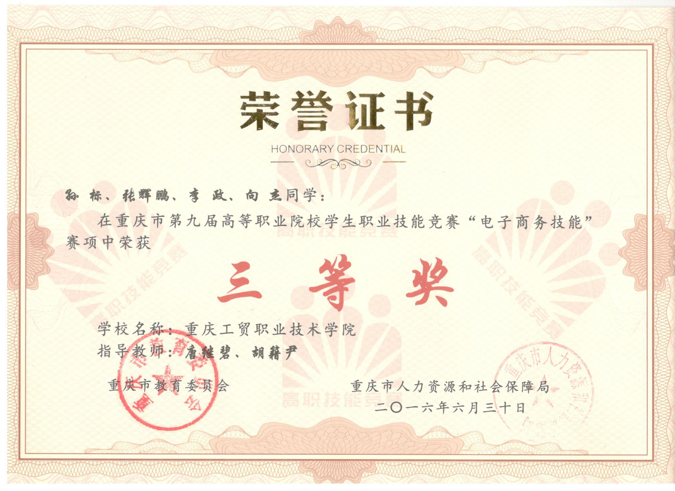 重庆市第九届高等职业院校学生职业技能竞赛“电子商务技能”赛项比赛