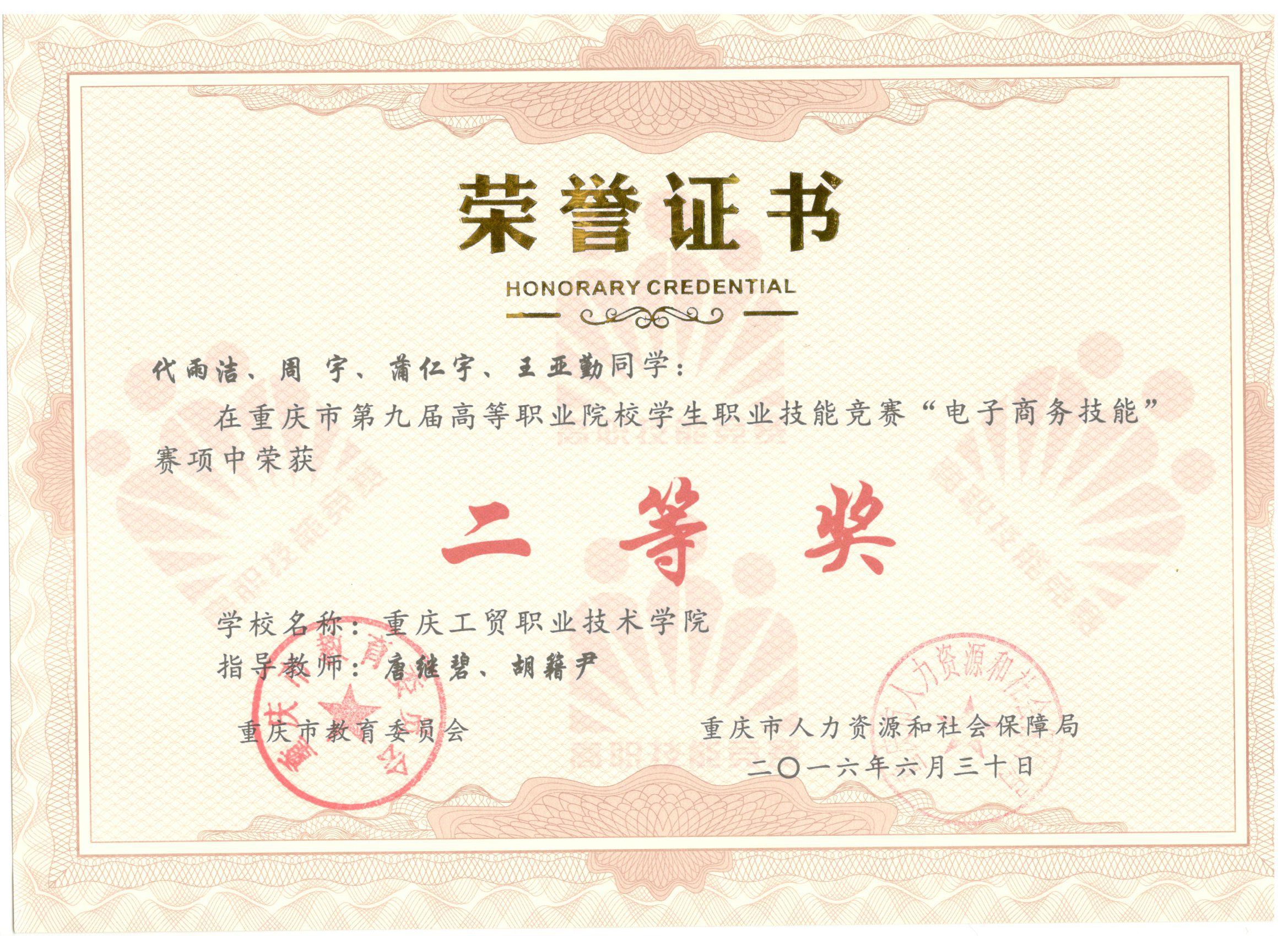 重庆市第九届高等职业院校学生职业技能竞赛“电子商务技能”赛项比赛